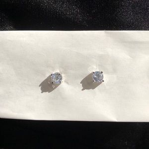 5mm Round Nickel Free CZ Studs Silver